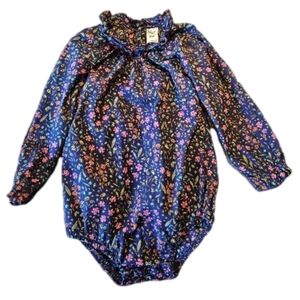 24 months Oshkosh B'gosh blue flowers onsie